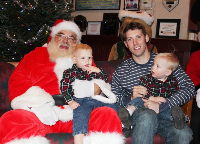 Children's Christmas Party at 8-100. 12-9-2012. Santa pays a visit . Photo by Vincent P. Tuzzolino